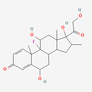 9-Fluoro-6,11,17-trihydroxy-17-(2-hydroxyacetyl)-10,13,16-trimethyl-6,7,8,11,12,14,15,16-octahydrocyclopenta[a]phenanthren-3-one