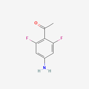 B12320862 1-(4-Amino-2,6-difluoro-phenyl)-ethanone CAS No. 746630-18-2