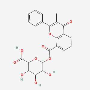 3,4,5-Trihydroxy-6-(3-methyl-4-oxo-2-phenylchromene-8-carbonyl)oxyoxane-2-carboxylic acid