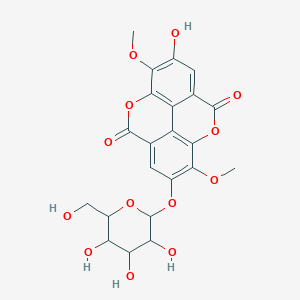 6-hydroxy-7,14-dimethoxy-13-[3,4,5-trihydroxy-6-(hydroxymethyl)oxan-2-yl]oxy-2,9-dioxatetracyclo[6.6.2.04,16.011,15]hexadeca-1(15),4,6,8(16),11,13-hexaene-3,10-dione