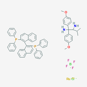 1,1-Bis(4-methoxyphenyl)-3-methylbutane-1,2-diamine;[1-(2-diphenylphosphanylnaphthalen-1-yl)naphthalen-2-yl]-diphenylphosphane;ruthenium(2+);chloride;tetrafluoroborate