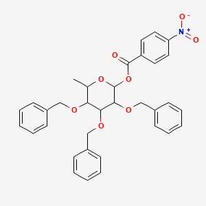 [6-Methyl-3,4,5-tris(phenylmethoxy)oxan-2-yl] 4-nitrobenzoate