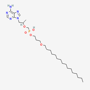 ({[(2R)-1-(6-amino-9H-purin-9-yl)propan-2-yl]oxy}methyl)[3-(hexadecyloxy)propoxy]phosphinic acid