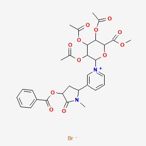 trans-3'-Benzoyloxy Cotinine 2,3,4-Tri-O-acetyl-N-beta-D-glucuronide Methyl Ester BroMide