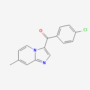 molecular formula C15H11ClN2O B1232099 (4-Chlorophenyl)(7-methylimidazo[1,2-a]pyridin-3-yl)methanone CAS No. 339103-69-4
