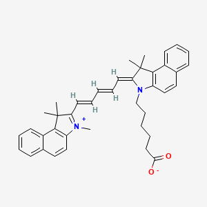 6-(1,1-Dimethyl-2-(5-(1,1,3-trimethyl-1H-benzo[e]indol-3-ium-2-yl)penta-2,4-dien-1-ylidene)-1,2-dihydro-3H-benzo[e]indol-3-yl)hexanoate