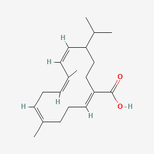 (1E,5Z,8Z,10Z)-5,9-dimethyl-12-propan-2-ylcyclotetradeca-1,5,8,10-tetraene-1-carboxylic acid