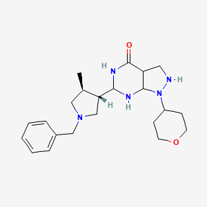 6-[(3S,4S)-1-benzyl-4-methylpyrrolidin-3-yl]-1-(oxan-4-yl)-3,3a,5,6,7,7a-hexahydro-2H-pyrazolo[3,4-d]pyrimidin-4-one