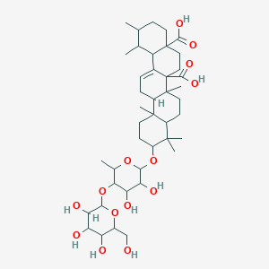 10-[3,4-dihydroxy-6-methyl-5-[3,4,5-trihydroxy-6-(hydroxymethyl)oxan-2-yl]oxyoxan-2-yl]oxy-1,2,6b,9,9,12a-hexamethyl-2,3,4,5,6,6a,7,8,8a,10,11,12,13,14b-tetradecahydro-1H-picene-4a,6a-dicarboxylic acid