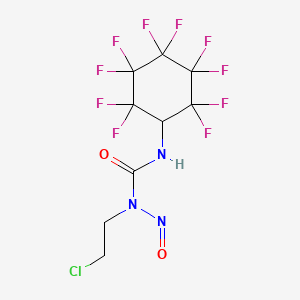 molecular formula C9H6ClF10N3O2 B12321373 1-(2-Chloroethyl)-3-(2,2,3,3,4,4,5,5,6,6-decafluorocyclohexyl)-1-nitrosourea CAS No. 74795-00-9