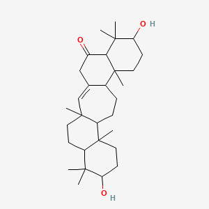 3beta,21alpha-Dihydroxy-27-norC(14a)-homo-gammaceran-14-en-16-one