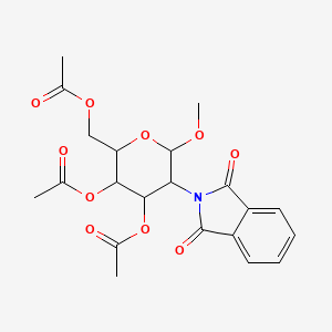 [(2R,3S,4R,5R,6R)-3,4-bis(acetyloxy)-5-(1,3-dioxo-2,3-dihydro-1H-isoindol-2-yl)-6-methoxyoxan-2-yl]methyl acetate