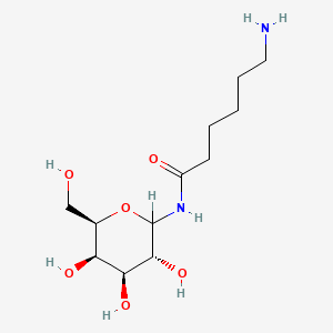 molecular formula C12H24N2O6 B1232159 N-6-Aminohexanoyl-alpha-galactopyranosylamine CAS No. 52116-51-5