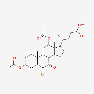 (3alpha,5beta,6alpha,12alpha)-3,12-Bis(acetyloxy)-6-bromo-7-oxocholan-24-oic acid methyl ester