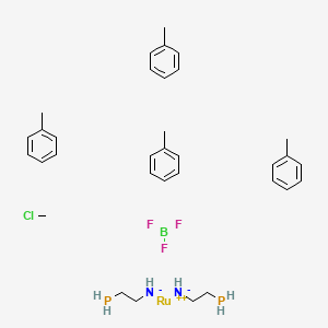 Chloromethane;2-phosphanylethylazanide;ruthenium(2+);toluene;trifluoroborane