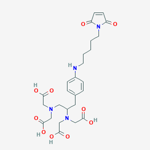 molecular formula C26H34N4O10 B123217 1-(4-(5-Maleimidopentyl)aminobenzyl)ethylenediaminetetraacetic acid CAS No. 155015-71-7