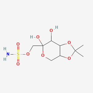 molecular formula C9H17NO8S B12321706 (6,7-Dihydroxy-2,2-dimethyl-3a,4,7,7a-tetrahydro-[1,3]dioxolo[4,5-c]pyran-6-yl)methyl sulfamate 