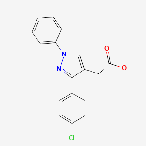 molecular formula C17H12ClN2O2- B1232177 Lonazolac(1-) 