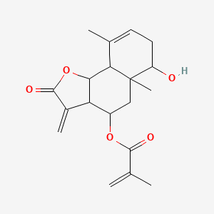 (6-hydroxy-5a,9-dimethyl-3-methylidene-2-oxo-4,5,6,7,9a,9b-hexahydro-3aH-benzo[g][1]benzofuran-4-yl) 2-methylprop-2-enoate