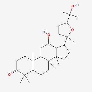 12-Hydroxy-17-[5-(2-hydroxypropan-2-yl)-2-methyloxolan-2-yl]-4,4,8,10,14-pentamethyl-1,2,5,6,7,9,11,12,13,15,16,17-dodecahydrocyclopenta[a]phenanthren-3-one