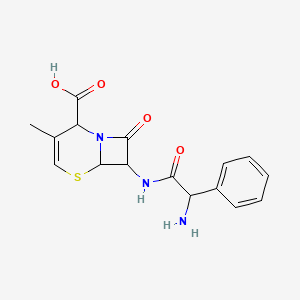 7-[(2-Amino-2-phenylacetyl)amino]-3-methyl-8-oxo-5-thia-1-azabicyclo[4.2.0]oct-3-ene-2-carboxylic acid