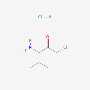 molecular formula C6H13Cl2NO B12321893 3-Amino-1-chloro-4-methylpentan-2-one;hydrochloride 