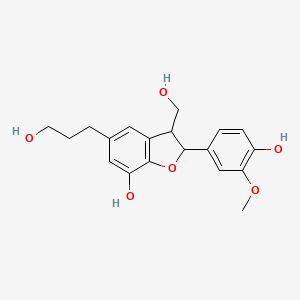 2-(4-Hydroxy-3-methoxyphenyl)-3-(hydroxymethyl)-5-(3-hydroxypropyl)-2,3-dihydrobenzofuran-7-ol