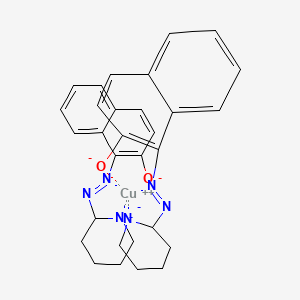 molecular formula C30H30CuN6O2-2 B12321923 copper;1-(piperidin-1-id-2-yldiazenyl)naphthalen-2-olate 