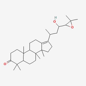 molecular formula C30H48O3 B12321935 17-[4-(3,3-Dimethyloxiran-2-yl)-4-hydroxybutan-2-yl]-4,4,8,10,14-pentamethyl-1,2,5,6,7,9,11,12,15,16-decahydrocyclopenta[a]phenanthren-3-one 