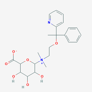 6-[Dimethyl-[2-(1-phenyl-1-pyridin-2-ylethoxy)ethyl]azaniumyl]-3,4,5-trihydroxyoxane-2-carboxylate