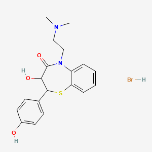 5-[2-(Dimethylamino)ethyl]-3-hydroxy-2-(4-hydroxyphenyl)-2,3-dihydro-1,5-benzothiazepin-4-one;hydrobromide