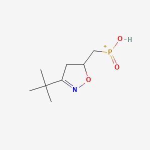 molecular formula C8H15NO3P+ B12322056 Phosphinic acid, [3-(1,1-dimethylethyl)-4,5-dihydro-5-isoxazolyl]methyl-(9CI) 