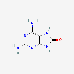 molecular formula C5H6N6O B1232208 2,6-Diamino-8-purinol CAS No. 72308-52-2