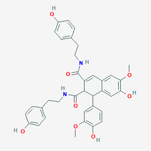 7-Hydroxy-1-(4-hydroxy-3-methoxyphenyl)-N2,N3-bis(4-hydroxyphenethyl)-6-methoxy-1,2-dihydronaphthalene-2,3-dicarboxamide