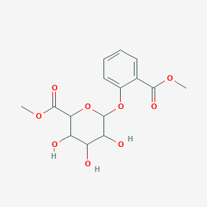 molecular formula C15H18O9 B12322170 Methyl 3,4,5-trihydroxy-6-(2-methoxycarbonylphenoxy)oxane-2-carboxylate 