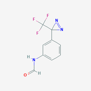 molecular formula C9H6F3N3O B123222 3-(трифторметил)-3-[m(формамид)фенил]диазирин CAS No. 79684-40-5
