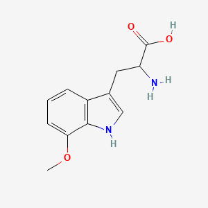 molecular formula C12H14N2O3 B12322238 2-amino-3-(7-methoxy-1H-indol-3-yl)propanoic acid CAS No. 16979-62-7