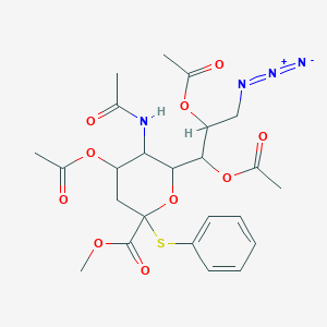 methyl 5-acetamido-4-acetyloxy-6-(1,2-diacetyloxy-3-azidopropyl)-2-phenylsulfanyloxane-2-carboxylate