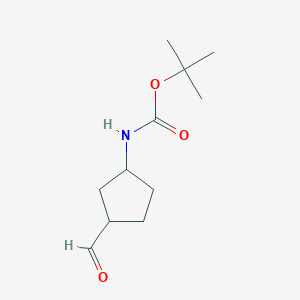 molecular formula C11H19NO3 B12322266 tert-Butyl N-(3-formylcyclopentyl)carbamate 