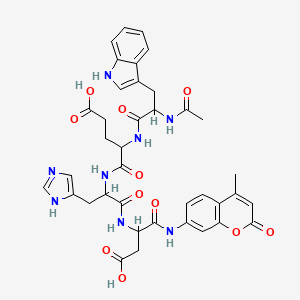 molecular formula C38H40N8O11 B12322273 Ac-DL-Trp-DL-Glu-DL-His-DL-Asp-AMC 