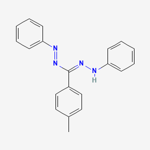 molecular formula C20H18N4 B12322292 N'-anilino-4-methyl-N-phenyliminobenzenecarboximidamide 