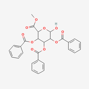 molecular formula C28H24O10 B12322317 D-Glucuronic acid,methyl ester,2,3,4-tribenzoate 