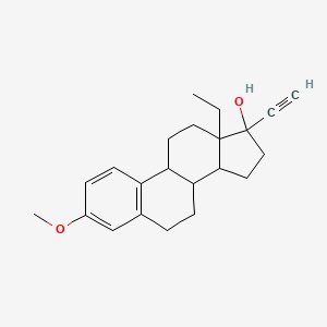 molecular formula C22H28O2 B12322339 13-ethyl-17-ethynyl-3-methoxy-7,8,9,11,12,14,15,16-octahydro-6H-cyclopenta[a]phenanthren-17-ol 