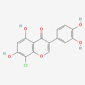 molecular formula C15H9ClO6 B1232238 8-Chloro-3',4',5,7-tetrahydroxyisoflavone CAS No. 124236-24-4