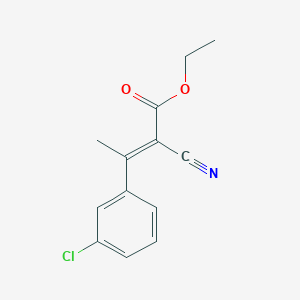 molecular formula C13H12ClNO2 B12322394 Ethyl 3-(3-chlorophenyl)-2-cyanobut-2-enoate 