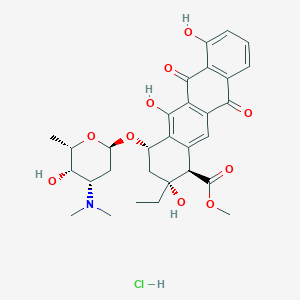 molecular formula C30H36ClNO10 B1232240 Aklavin hydrochloride 