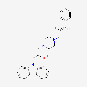molecular formula C28H31N3O B1232242 1-carbazol-9-yl-3-[4-[(E)-3-phenylprop-2-enyl]piperazin-1-yl]propan-2-ol 