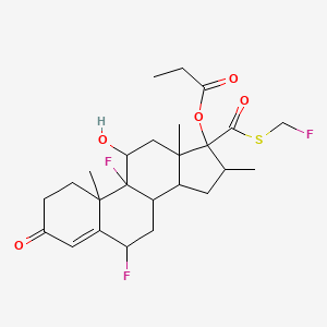 [6,9-Difluoro-17-(fluoromethylsulfanylcarbonyl)-11-hydroxy-10,13,16-trimethyl-3-oxo-1,2,6,7,8,11,12,14,15,16-decahydrocyclopenta[a]phenanthren-17-yl] propanoate