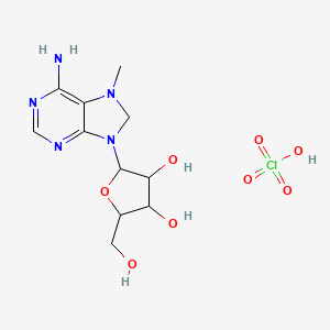 2-(6-amino-7-methyl-8H-purin-9-yl)-5-(hydroxymethyl)oxolane-3,4-diol;perchloric acid