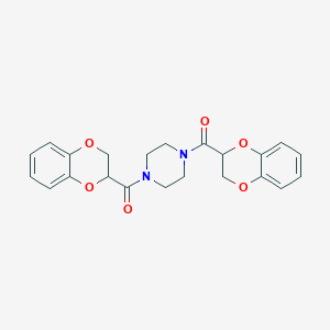 N,N'-Bis(1,4-benzodioxane-2-carbonyl)piperazine